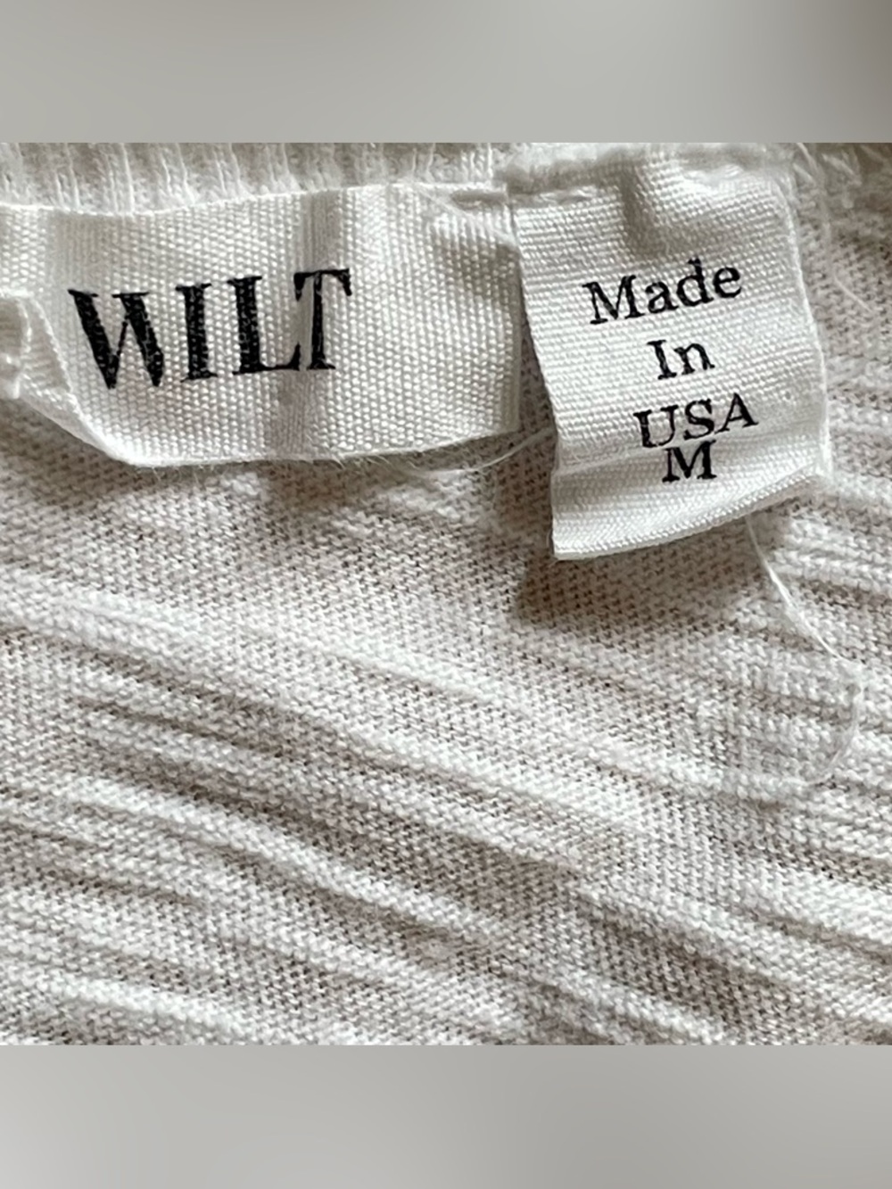 Wilt Slub Short Sleeve Tee Raw Hem Size Medium Minimalist - Picture 2 of 9